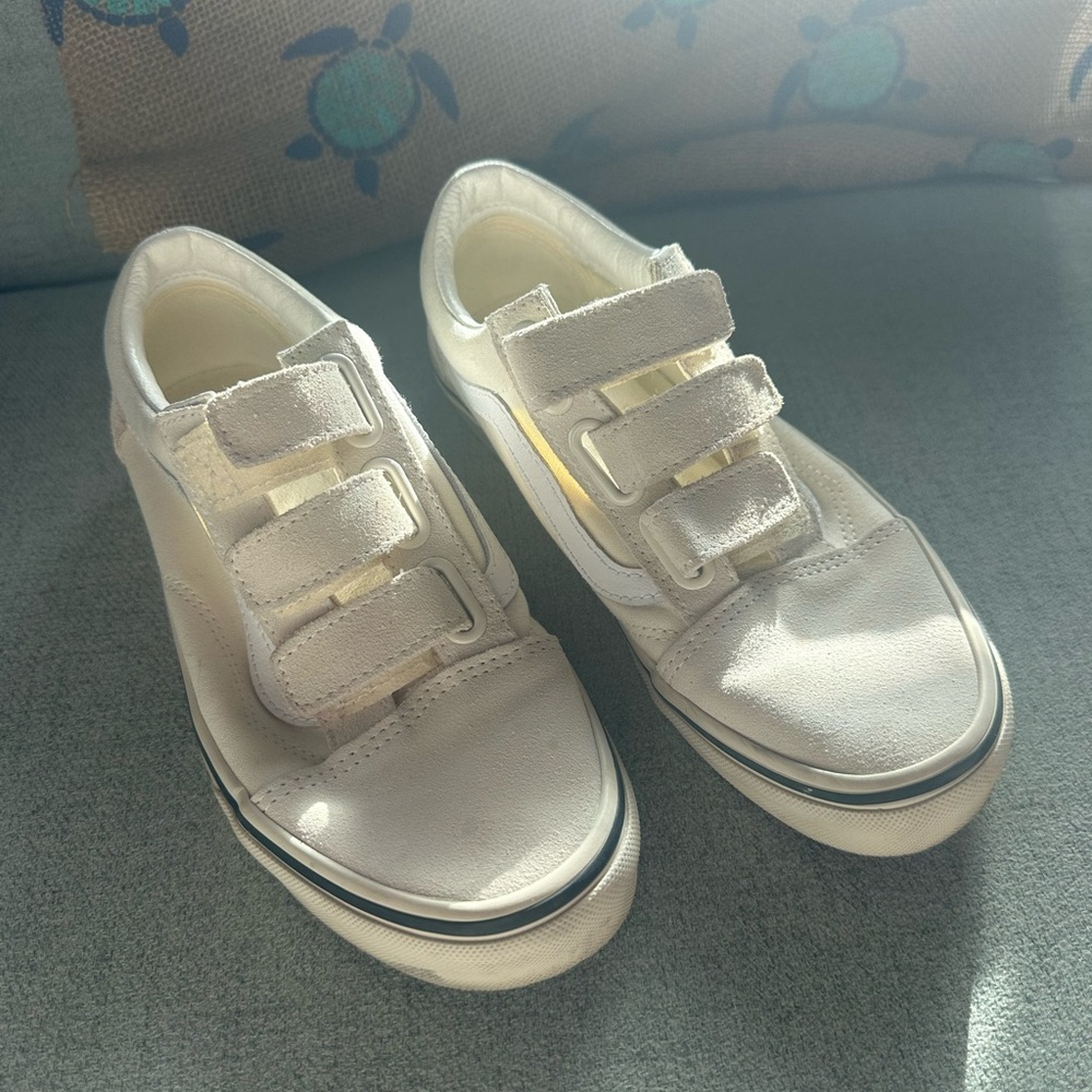 White Velcro Van Sneakers